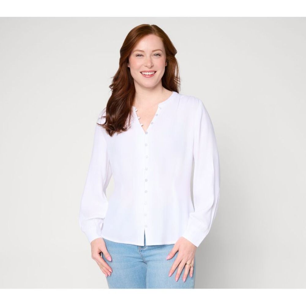 Me by Jennie Garth Women's Top Plus Sz 2X Make Your Selection: Long White